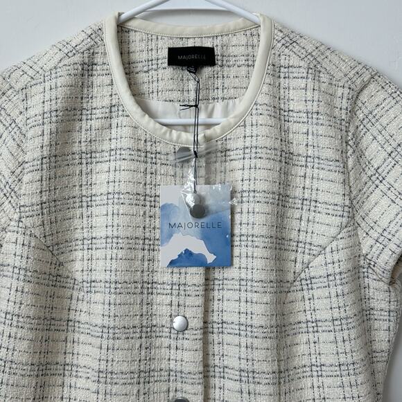 Majorelle Tammy Mini Dress in White & Black Size: M - Picture 7 of 9